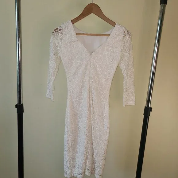 White Lace Dress - Picture 4 of 4